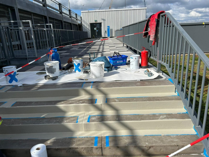 Triflex TSS systeem op betontrappen