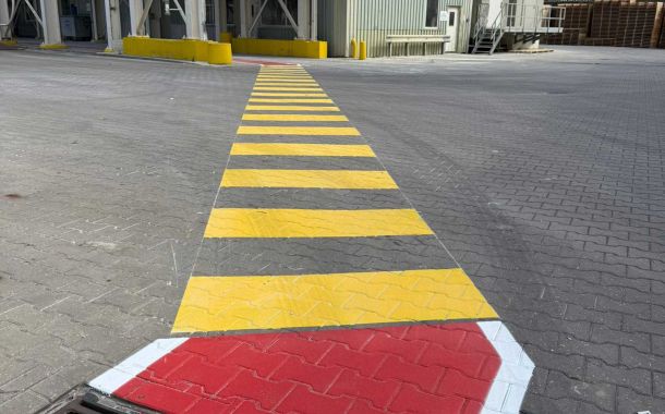 Veiligheidsmarkeringen op bedrijventerrein in regio Nijmegen