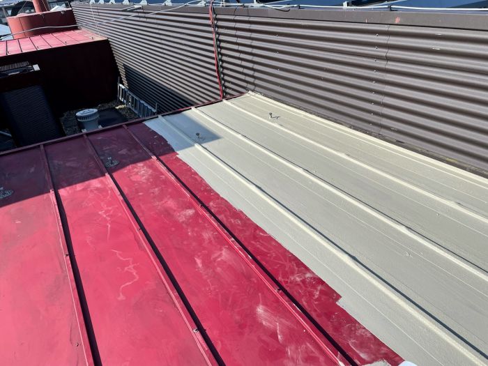 Dak van luchtbehandelingskast (LBK) met Triflex ProDetail afdichting