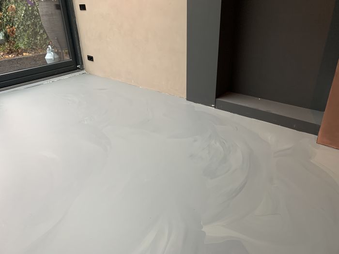 Moderne gietvloer keuken